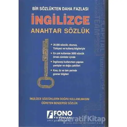 İngilizce Anahtar Sözlük - Birsen Çankaya - Fono Yayınları