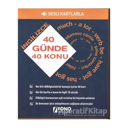 40 Günde 40 İngilizce Konu - Sesli Kartlarla - Kolektif - Fono Yayınları