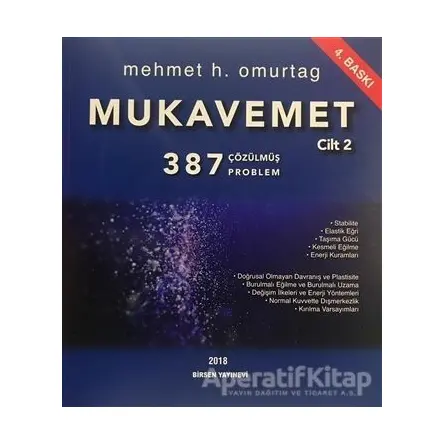 Mukavemet Çözümlü Problemler Cilt: 2 - Mehmet H. Omurtag - Birsen Yayınevi