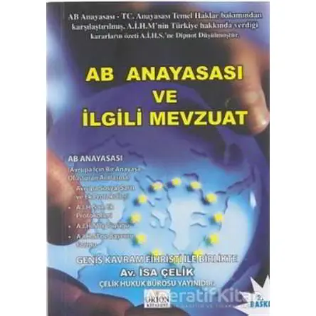AB Anayasası ve İlgili Mevzuat - İsa Çelik - Orion Kitabevi