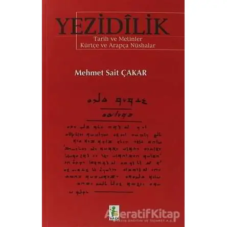 Yezidilik - Mehmet Sait Çakar - Vadi Yayınları