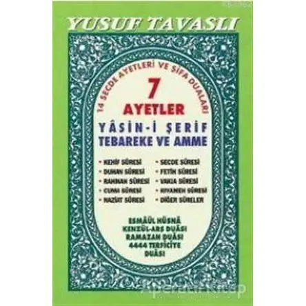 7 Ayetler Yasin ve Dualar ( Roman Boy - B16 ) - Yusuf Tavaslı - Tavaslı Yayınları