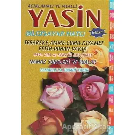 Açıklamalı ve Mealli Yasin Bilgisayar Hatlı Renkli - Merve Yayınları