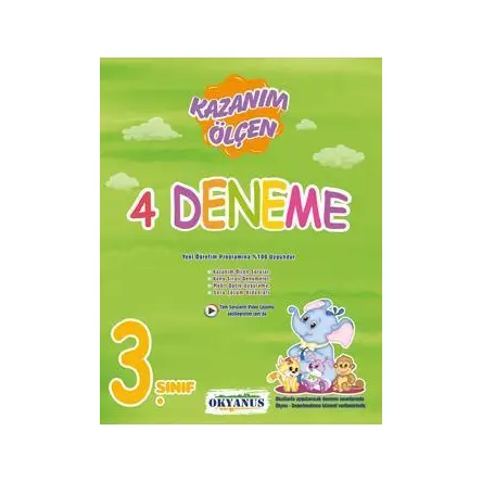 3. Sınıf Kazanım Ölçen 4 lü Deneme Okyanus Yayınları