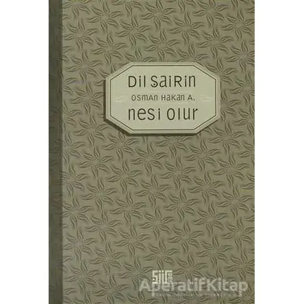 Dil Şairin Ne’si Olur - Osman Hakan A. - Şiirden Yayıncılık
