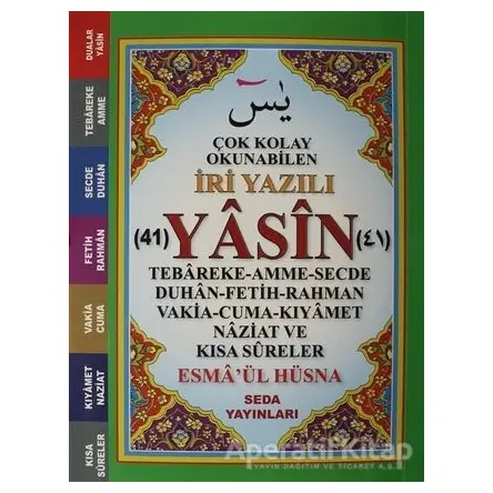 Çok Kolay Okunabilen İri Yazılı 41 Yasin (Çanto Boy, Kod: 165) - Kolektif - Seda Yayınları