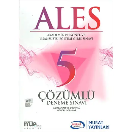 Murat ALES Çözümlü 5 Deneme Sınavı