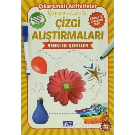 Çizgi Alıştırmaları : Renkler - Şekiller (4 Yaş) - Kolektif - Parıltı Yayınları