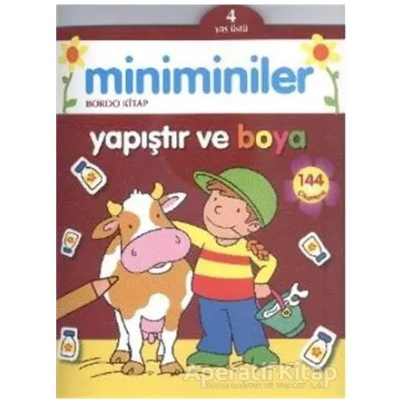 Miniminiler : Bordo Kitap Yapıştır ve Boya