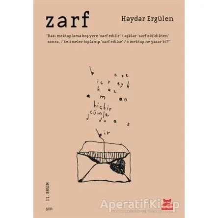 Zarf - Haydar Ergülen - Kırmızı Kedi Yayınevi