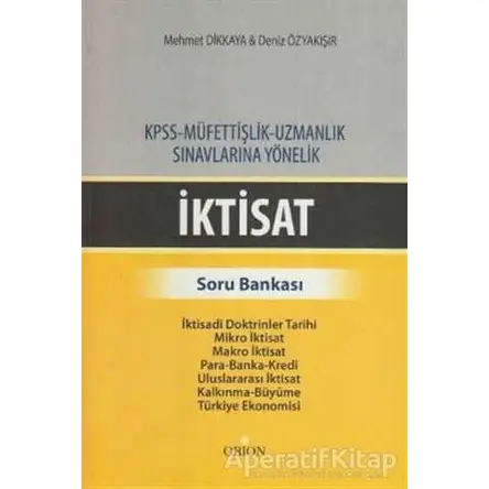 İktisat - Soru Bankası - Mehmet Dikkaya - Orion Kitabevi
