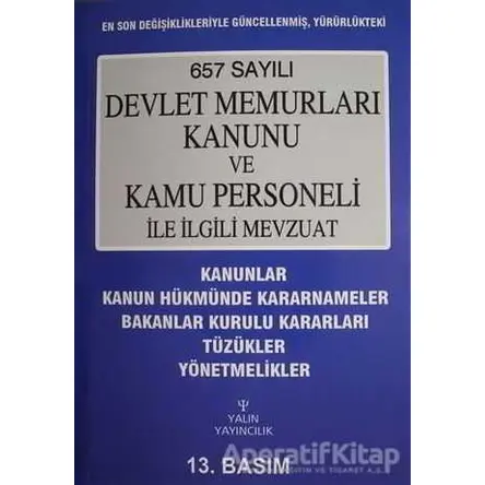 657 Sayılı Devlet Memurları Kanunu ve Kamu Personeli ile İlgili Mevzuat
