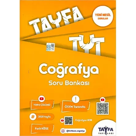 TYT Tayfa Coğrafya Soru Bankası Tayfa Yayınları