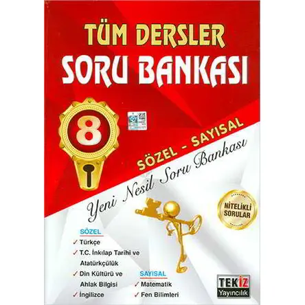 Tekiz 8.Sınıf Tüm Dersler Sözel Sayısal Soru Bankası (Kampanyalı)
