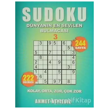 Sudoku - Dünyanın En Sevilen Bulmacası 3 - Bertan Kodamanoğlu - Olimpos Yayınları