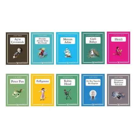 Çocuk Dünya Klasikleri 3.Set 10 Kitap Cep Boy Arkadaş Yayınları