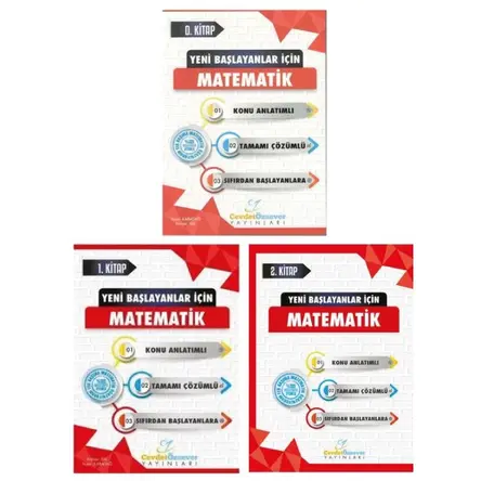 Yeni Başlayanlar için Matematik 0 1 2.Kitap 3lü Set Cevdet Özsever