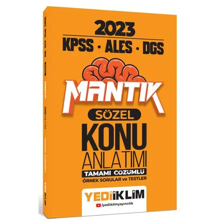 Yediiklim 2023 KPSS-ALES-DGS Sözel Mantık Konu Anlatımı