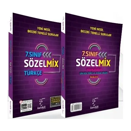 Karekök 7. Sınıf SözelMix Türkçe ve Sosyal Bilgiler, Din Kültürü ve Ahlak Bilgisi, İngilizce