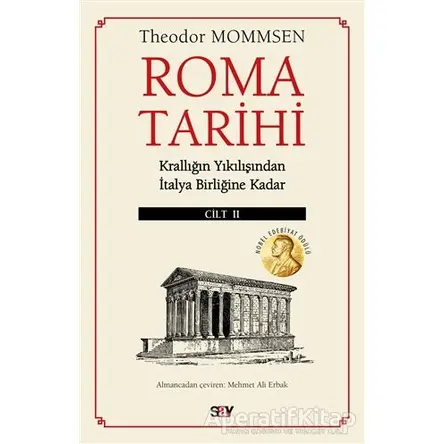Roma Tarihi 2.Cilt - Theodor Mommsen - Say Yayınları