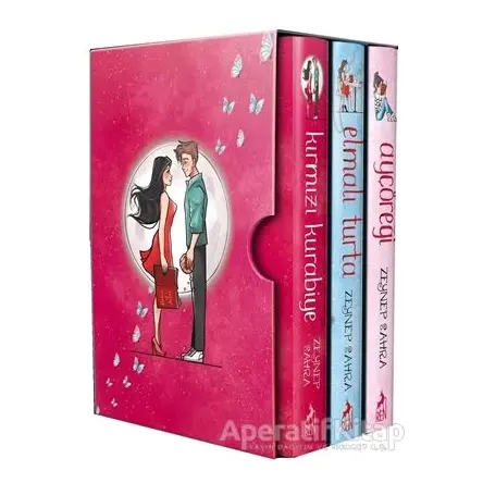 Ayçöreği - Elmalı Turta - Kırmızı Kurabiye Seti - 3 Kitap Takım - Zeynep Sahra - Ren Kitap