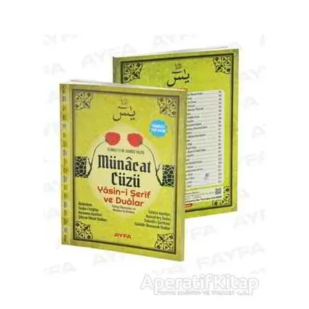 Münacat Cüzü Yasin-i Şerif ve Dualar - Kolektif - Ayfa Basın Yayın