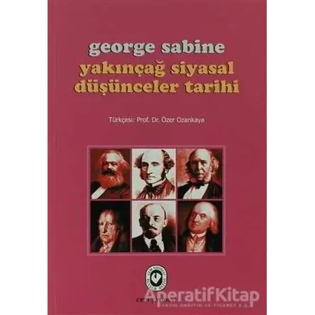 Yakınçağ Siyasal Düşünceler Tarihi - George Sabine - Cem Yayınevi
