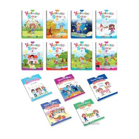 Yetenekli Sekiz 4+ Yaş Çantalı Set (13 Kitap) - İlk Adım Yayınları