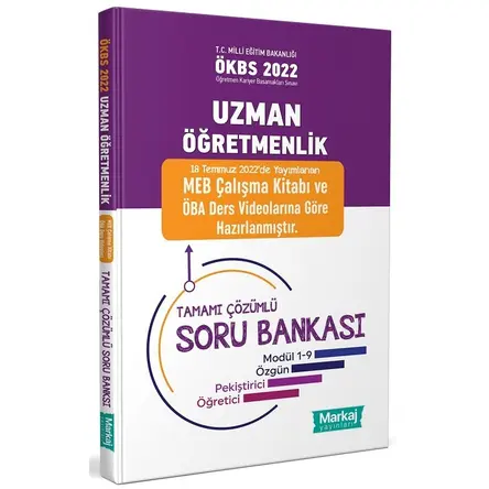 Markaj 2022 MEB ÖKBS Uzman Öğretmenlik Soru Bankası Çözümlü