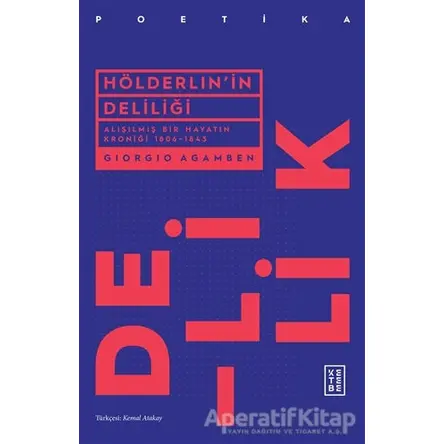 Hölderlinin Deliliği - Giorgio Agamben - Ketebe Yayınları