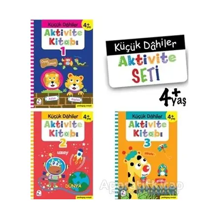 Küçük Dahiler Aktivite Seti 4+ Yaş (3 Kitap Takım) - Ayça G. Derin - İndigo Çocuk