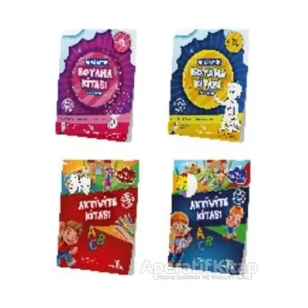 4-6 Yaş Okul Öncesi Aktivite Seti (4 Kitap) - Feyyaz Ulaş - Yeti Kitap