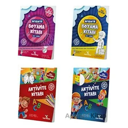 4-6 Yaş Okul Öncesi Aktivite Seti (4 Kitap) - Feyyaz Ulaş - Yeti Kitap