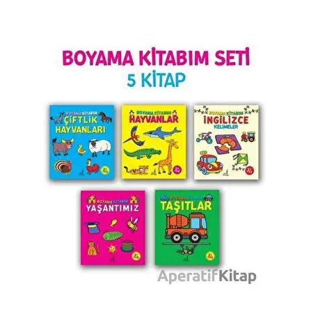 Boyama Kitabım Seti - 5 Kitap - Serkan Karakoç - Pal Sokağı Yayınları