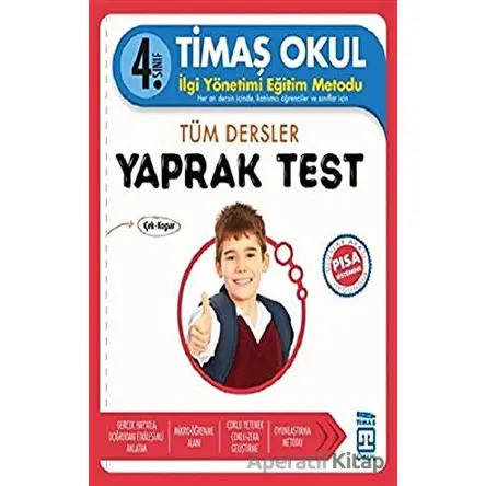 4. Sınıf Tüm Dersler Yaprak Test - Celal Akbaş - Timaş Yayınları