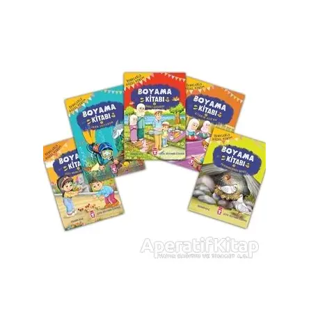 Renklerle Güzel Dinim Boyama Kitabı Set (5 Kitap) - Asuman Kılıç - Timaş Gülce Çocuk