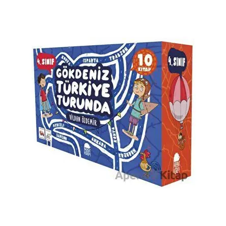 Gökdeniz Türkiye Turunda 4. Sınıf Seti (10 Kitap) - Vildan Özdemir - Mavi Kirpi Yayınları
