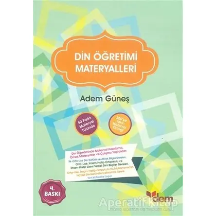 Din Öğretimi Materyalleri - İlahiyatçı Adem Güneş - Dem Yayınları