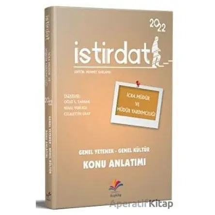2022 İstirdat İcra Müdür ve Müdür Yardımcılığı Genel Yetenek - Genel Kültür Konu Anlatımı