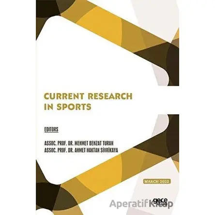 Current Research in Sports - March 2022 - Kolektif - Gece Kitaplığı