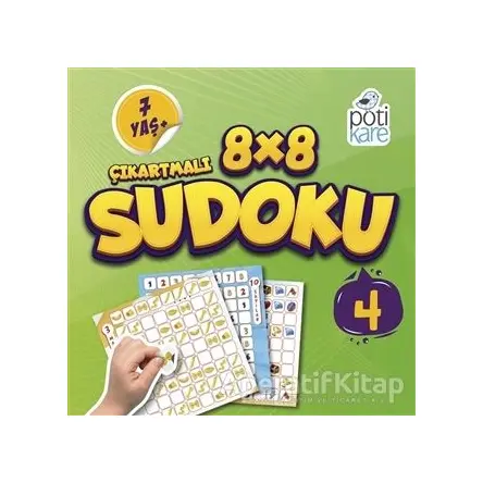 8x8 Çıkartmalı Sudoku (4) - Eda Serdaroğlu Daş - Pötikare Yayıncılık