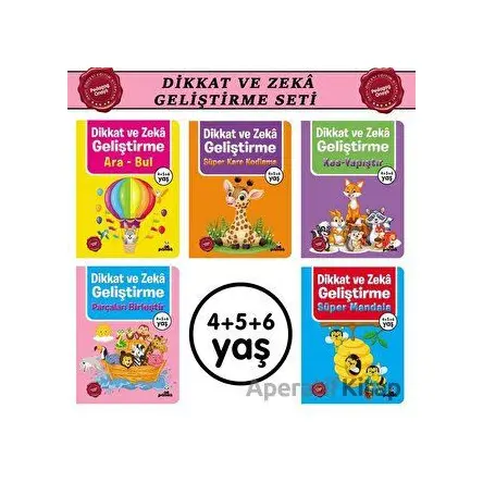 4+5+6 Yaş Dikkat ve Zeka Geliştirme Seti - Afife Çoruk - Beyaz Panda Yayınları