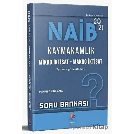 NAİB Kaymakamlık İktisat Çözümlü Soru Bankası - Mehmet Kablama - Dizgi Kitap