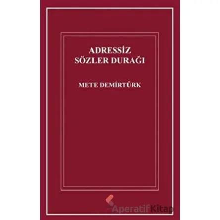 Adressiz Sözler Durağı - Mete Demirtürk - Klaros Yayınları
