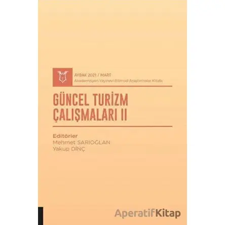 Güncel Turizm Çalışmaları II (AYBAK 2021 Mart) - Yakup Dinç - Akademisyen Kitabevi