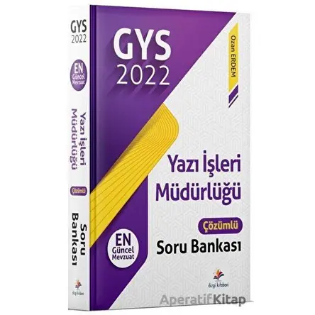 2022 GYS Yazı İşleri Müdürlüğü Çözümlü Soru Bankası - Ozan Erdem - Dizgi Kitap