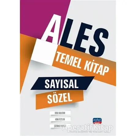 ALES Sayısal Sözel Konu Anlatımı Konu Testleri Çözümlü Testler - Kolektif - Nobel Sınav Yayınları