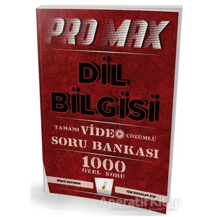 Promax Dil Bilgisi Tamamı Video Çözümlü Soru Bankası