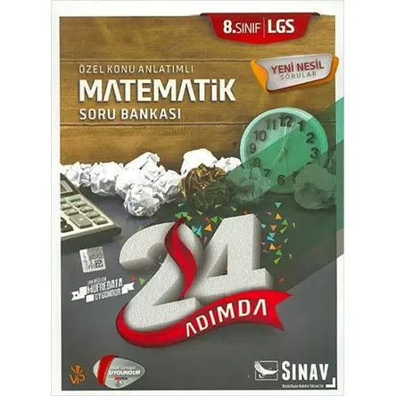 Sınav 8.Sınıf 24 Adımda Matematik Özet Konu Anl. Soru Bankası