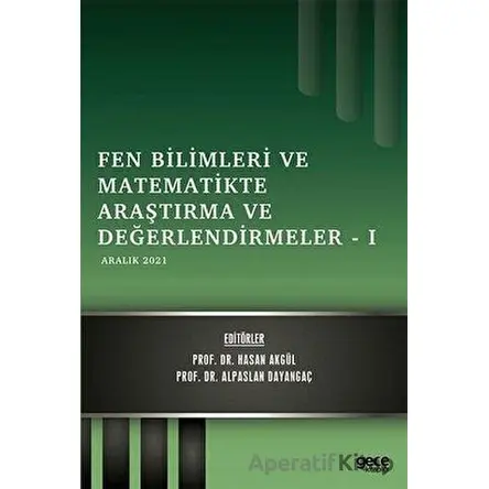 Fen Bilimleri ve Matematikte Araştırma ve Değerlendirmeler 1 - Kolektif - Gece Kitaplığı